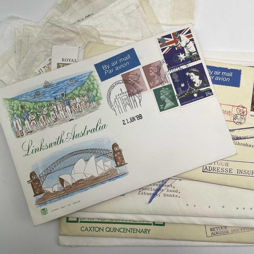 501 - World stamp albums and GB first day cover albums. A large box containing a world collection in four ... 