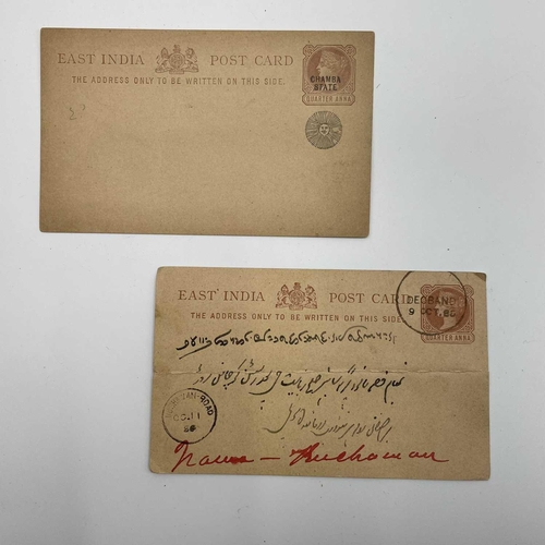 504 - India & States Postal Stationary Etc. Interesting selection of postal stationery from India and Indi... 