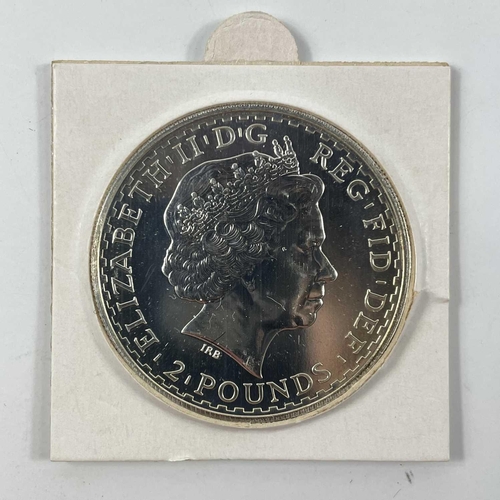 52 - Royal Mint Great Britain Britannia 1 once Silver Coins x 7. Comprising £2 Silver Britannia Coins for... 