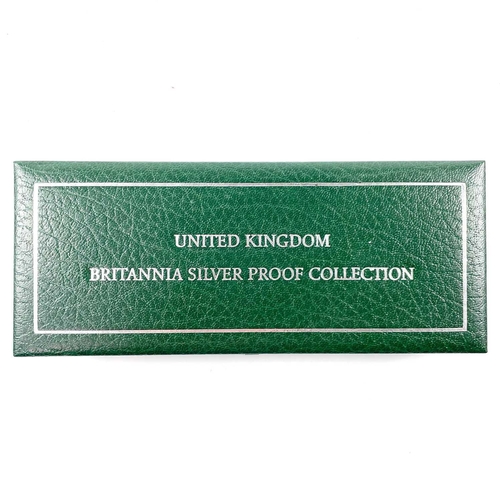 53 - 1997 Royal Mint Great Britain cased Silver Proof Britannia Collection of 4 coins. Comprising: 1oz, 1... 