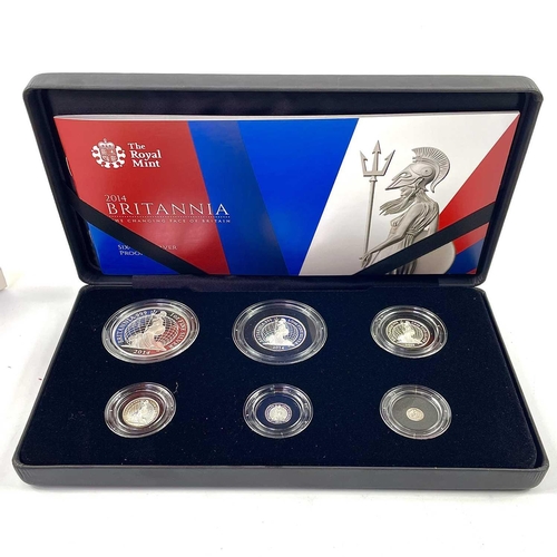 60 - 2014 Royal Mint Silver Proof 6 coin set 