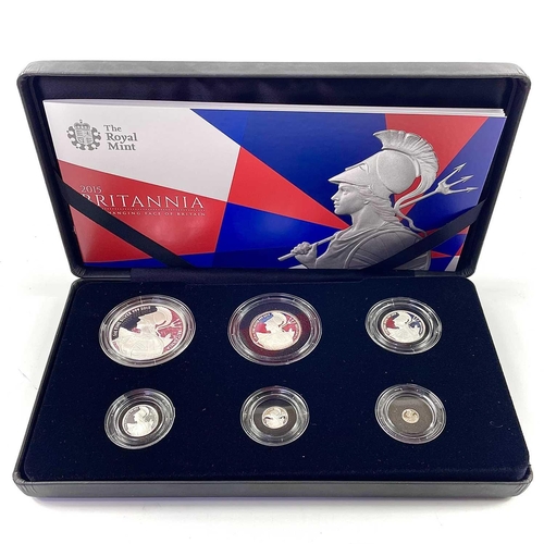 61 - 2015 Royal Mint Silver Proof 6 coin set 