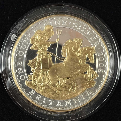 63 - Royal Mint 2006 Britannia Golden Silhouette collection of 5 coins. .Comprising a cased set of 5 one ... 