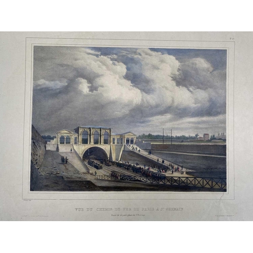 641 - Mid 19th Century Railway coloured engravings (x10) A box containing 10 coloured engravings - noted L... 