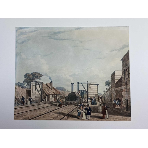 641 - Mid 19th Century Railway coloured engravings (x10) A box containing 10 coloured engravings - noted L... 