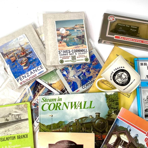 660 - Transport-Railway Devon & Cornwall Interest. Comprising books, limited edition Dapol Helston Gas Com... 