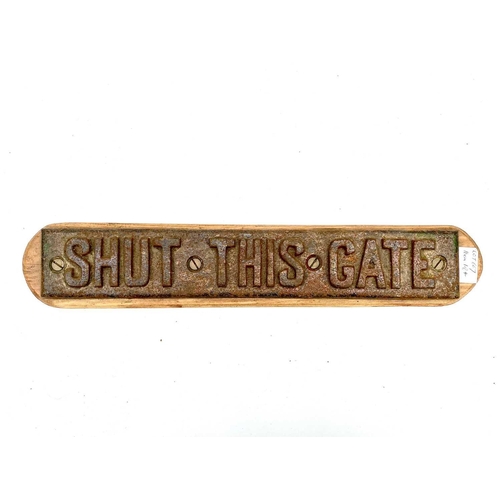 667 - Transport - Railwayana Metal Work: Signs, Token Holder, Wagon Plate. Comprising: 1) Two GWR period c... 