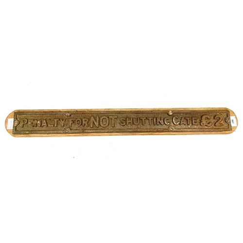 667 - Transport - Railwayana Metal Work: Signs, Token Holder, Wagon Plate. Comprising: 1) Two GWR period c... 