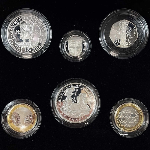 68 - Royal Mint UK 2009 Family Silver Proof Collection of 6 coins with Kew Gardens 50p. Comprising rare 5... 