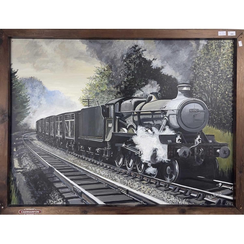 690 - Transport-Railwayana - Cornwall Interest etc. Painting of Hall Locomotive and Other (x11). Lot compr... 