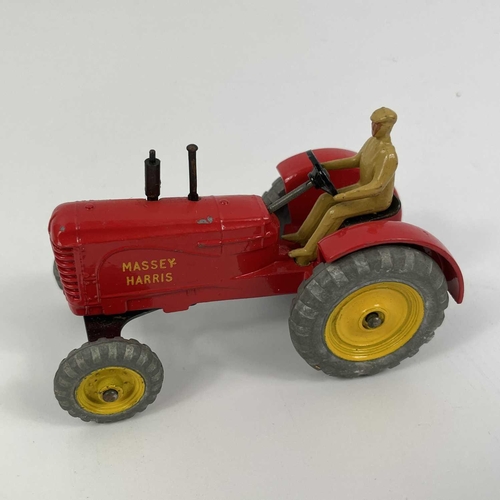 700 - Dinky Toys x 3 (2 boxed). Massey-Harris tractor Dinky toy 300 in very good condition (minor chipping... 