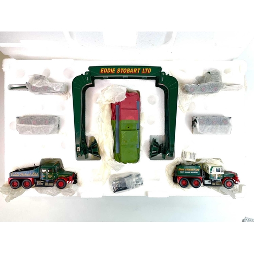 704 - Diecast Eddie Stobart Heavy Haulage 1/50 Scale (x1). Comprising a Scammell Contractor (x2) - Girder ... 