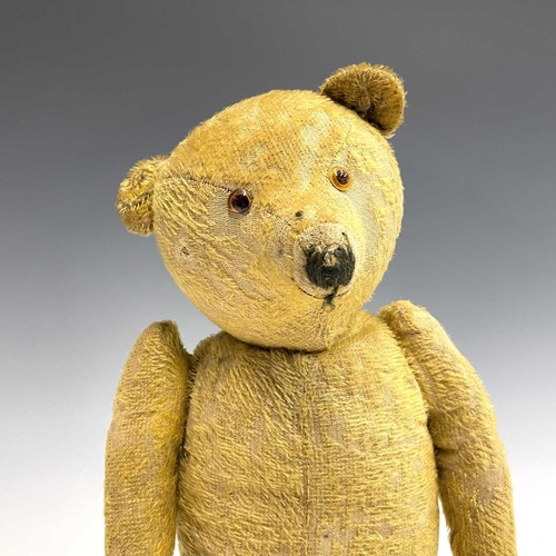 713 - Teddy Bear. An early to mid 20th century growler Teddy Bear plush covered. Approximately 18