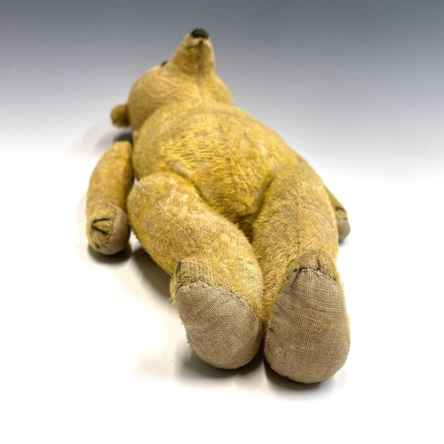 713 - Teddy Bear. An early to mid 20th century growler Teddy Bear plush covered. Approximately 18