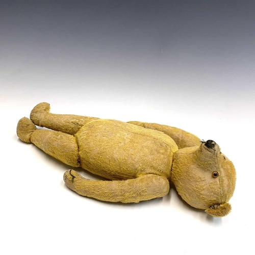 713 - Teddy Bear. An early to mid 20th century growler Teddy Bear plush covered. Approximately 18