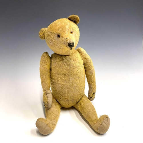 713 - Teddy Bear. An early to mid 20th century growler Teddy Bear plush covered. Approximately 18