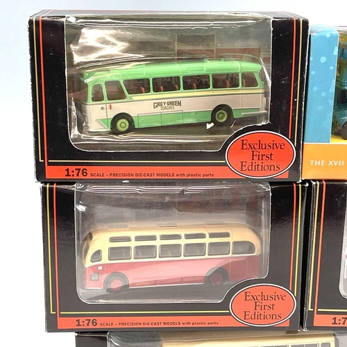 720 - EFE / Corgi / Gilbow 1/76 Scale Boxed Die Cast Buses and Coaches. A box containing 10 different boxe... 