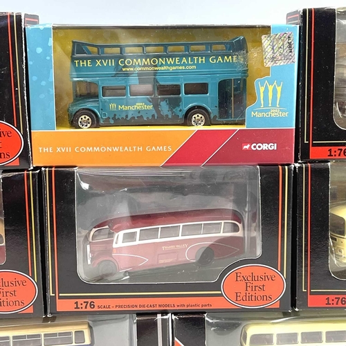 720 - EFE / Corgi / Gilbow 1/76 Scale Boxed Die Cast Buses and Coaches. A box containing 10 different boxe... 