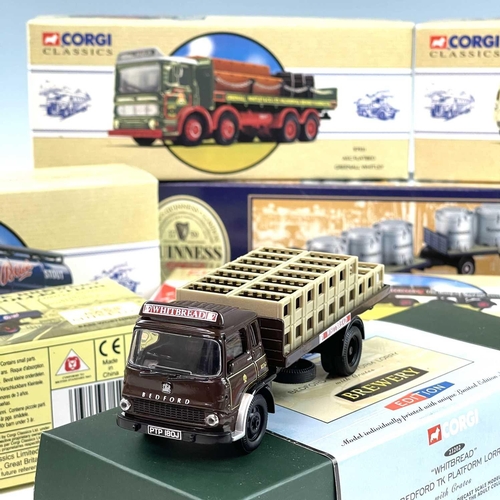 722 - Corgi boxed Die Cast Brewery Lorries. Comprising 9 boxed lorries including Guiness, Mackeson, Bass, ... 