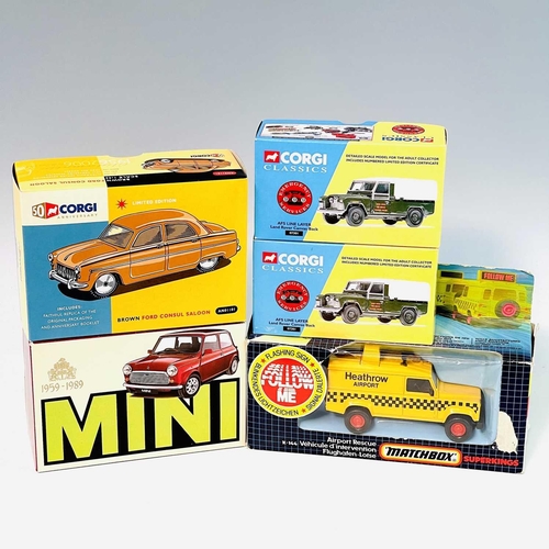 725 - Corgi Matchbox boxed Die Cast Models (x23). Lot comprises various boxed Corgi models including 2 can... 