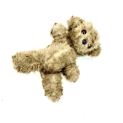 738 - Mid 20th Century Teddy Bears (x2). Comprising: 1: Blonde articulated plush bear (length 75cm) - appe... 