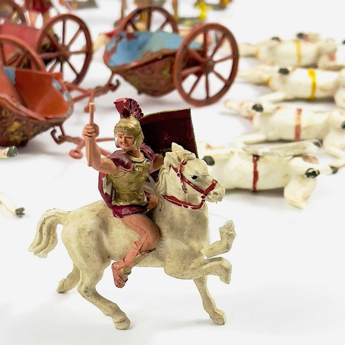 740 - 1960's/1970's Plastic Roman Figures & Chariots by British Manufacturers incl. Herald Cherilea etc. A... 