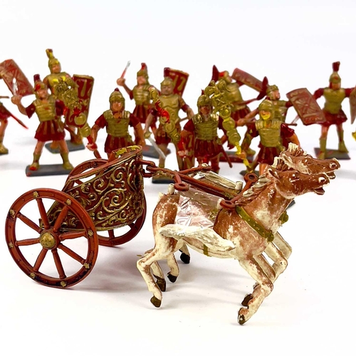 740 - 1960's/1970's Plastic Roman Figures & Chariots by British Manufacturers incl. Herald Cherilea etc. A... 