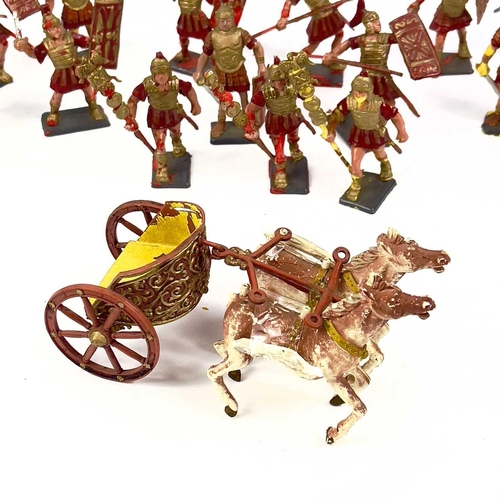 740 - 1960's/1970's Plastic Roman Figures & Chariots by British Manufacturers incl. Herald Cherilea etc. A... 