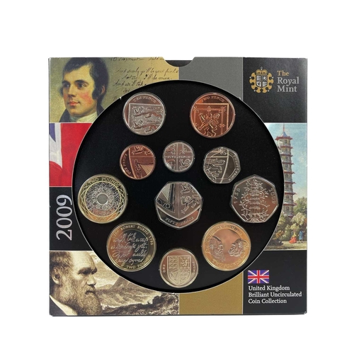 76 - Great Britain Uncirculated Royal Mint 2009 including Kew Gardens 50p Year Set. An 11 coin 2009 uncir... 