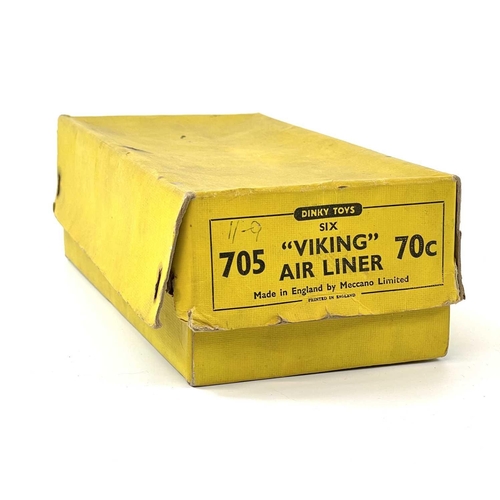 764 - Dinky Pre-War Aircraft & Empty Viking Airliner Box 6 aircraft contained in a yellow 