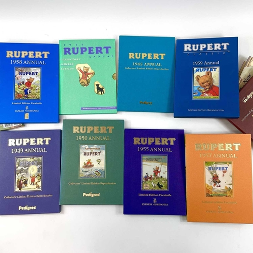 772 - Rupert The Bear Facsimile Limited Edition Annuals (x12). Comprising: 1936, 1942, 1944, 1945, 1948, 1... 