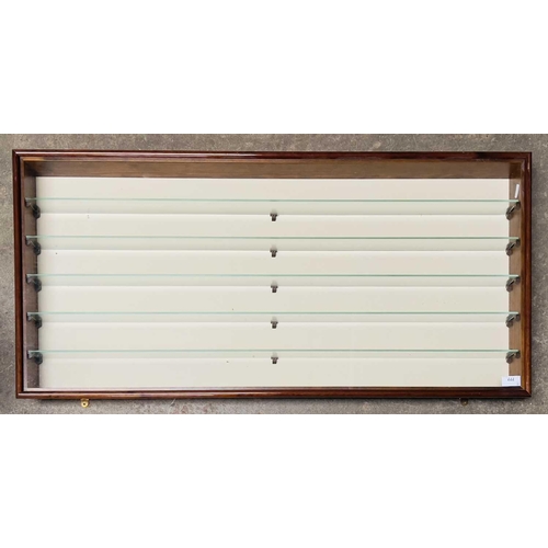 777 - Collector's Wall Display Cabinets (x3) - Ideal for Railway/Diecast Models. Comprising: 1: Shelved un... 