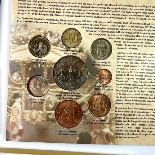 8 - G.B, etc Commemorative Coinsets. Comprising: 1: Royal Mint Sapphire 1953 and 2018 complete sets. 2: ... 