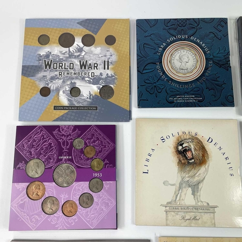 8 - G.B, etc Commemorative Coinsets. Comprising: 1: Royal Mint Sapphire 1953 and 2018 complete sets. 2: ... 