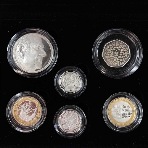 90 - Royal Mint Piedfort Great Britain 2011 Silver Proof 6 coin set. Comprising full set of Piedfort coin... 