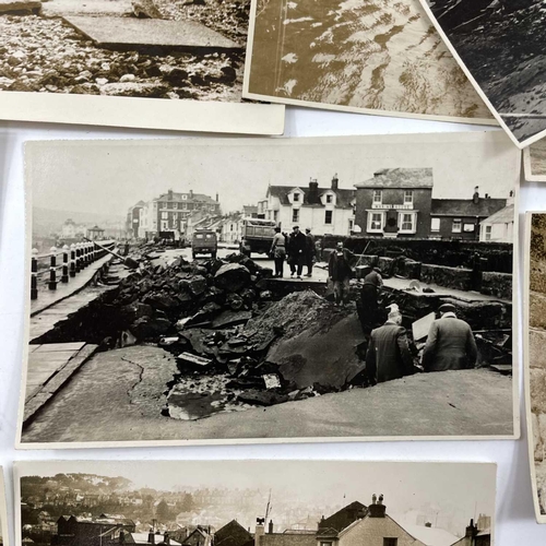 925 - Cornwall Interest: Penzance Photos - 1963 Storms/Floods. Approximately 20 photos mostly postcard siz... 