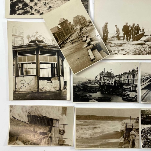 925 - Cornwall Interest: Penzance Photos - 1963 Storms/Floods. Approximately 20 photos mostly postcard siz... 