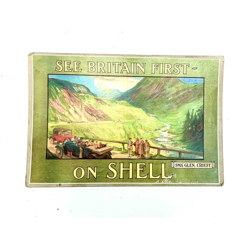 943 - Shell Advertising Posters. Comprising 2 full colour posters (35cm x 24cm) mounted on card boards wit... 