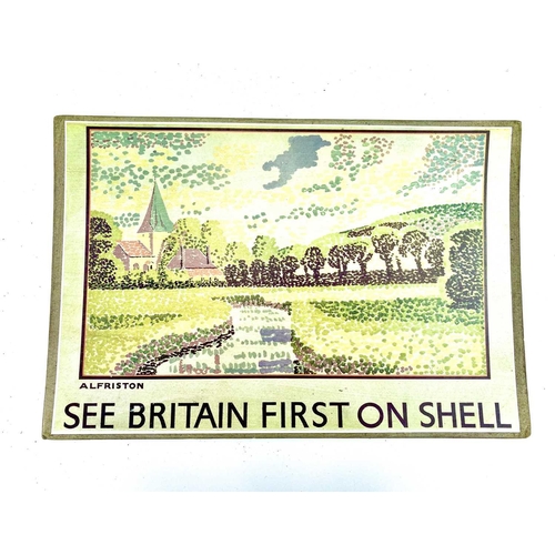 943 - Shell Advertising Posters. Comprising 2 full colour posters (35cm x 24cm) mounted on card boards wit... 