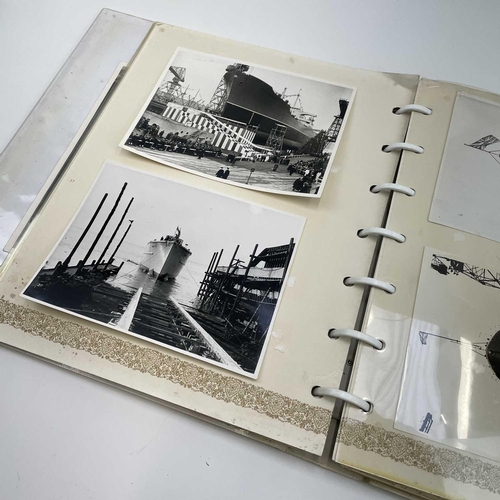 948 - Royal Navy & Other Ship Launches 1950's Photographs & Correspondence. A large album containing numer... 