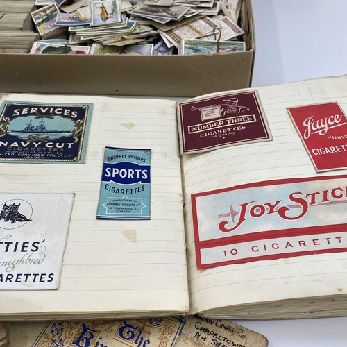 951 - Cigarette Cards - Plus Large Quantity of Cigarette Packet Fronts. 2 flat cardboxes containing a larg... 