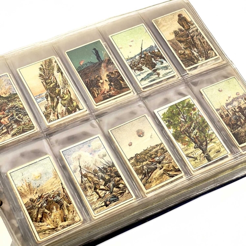 975 - Cigarette Card Sets Military x15. Album containing 15 sets of cards including - Wills, Recruiting Po... 