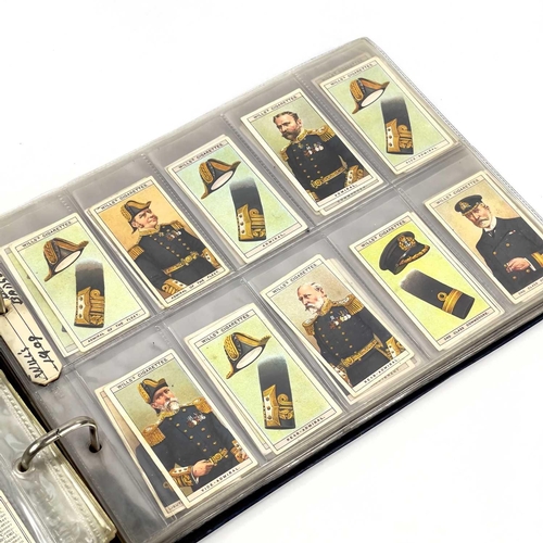 975 - Cigarette Card Sets Military x15. Album containing 15 sets of cards including - Wills, Recruiting Po... 