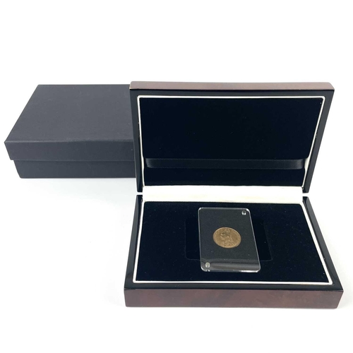 334 - An 1891 full sovereign coin. Within fitted box and capsule.