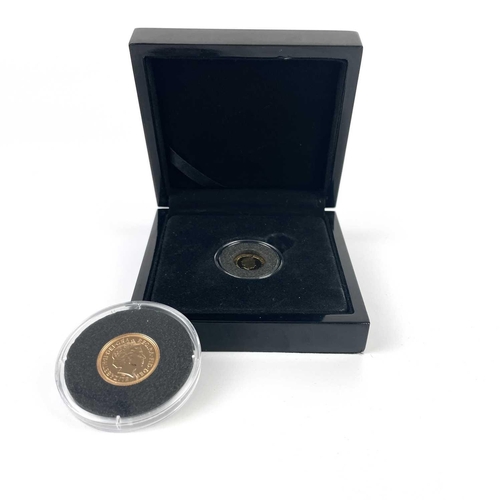 338 - A 2012 half sovereign coin and a 2012 quarter sovereign coin. The quarter with box and certificate.