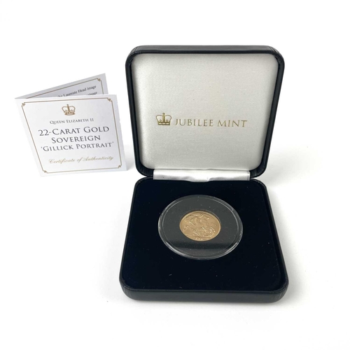 342 - A 1968 full sovereign coin. Within Jubilee Mint box with certificate.