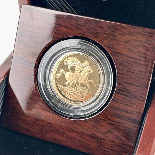 344 - A 2018 full sovereign coin. Within Royal Mint box with certificate.