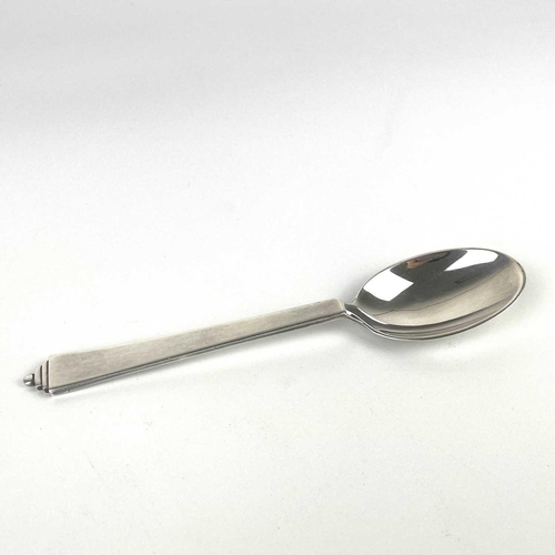 4 - A Georg Jensen 835 Danish silver table spoon. Circa 1915-32, length 17cm, 49g.