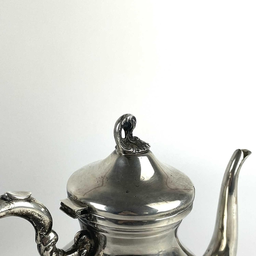 80 - A 20th century Colombian 925 sterling silver three piece coffee set. Of bellied form, the coffee and... 