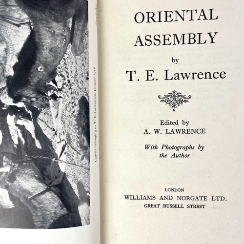 103 - T.E. LAWRENCE Oriental Assembly 1st edition 1939 together with The Odyssey of Homer 1935, Revolt in ... 